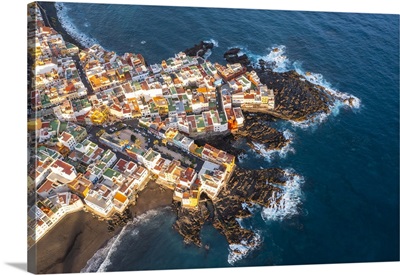 Puerto De La Cruz, Tenerife, Canary Islands, Spain, Aerial View Of Punta Brava