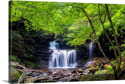 R.B. Ricketts Falls, Ricketts Glen State Park, Sullivan County, Pennsylvania, Usa