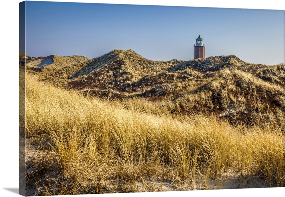 Red Cliff lighthouse in Kampen, Sylt, Schleswig-Holstein, Germany.