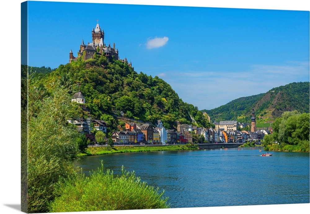 Reichsburg With River Mosel And Cochem, Rhineland-Palatinate, Germany