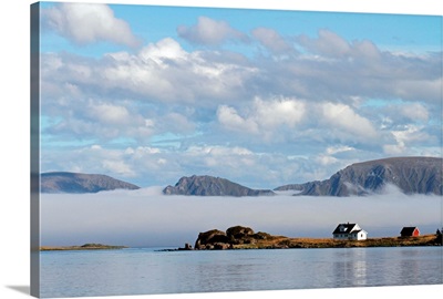 Remote house on the island of Langoya in the Vesteralen Islands, Norway