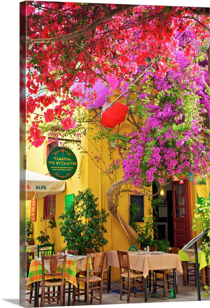 Restaurant in the Old Town of Nafplio, Argolis, The Peloponnese, Greece, Southern Europe.