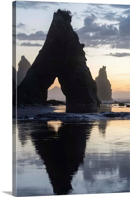 Rock Reflect At The Three Sisters Beach, Tongaporutu, North Island, New Zealand