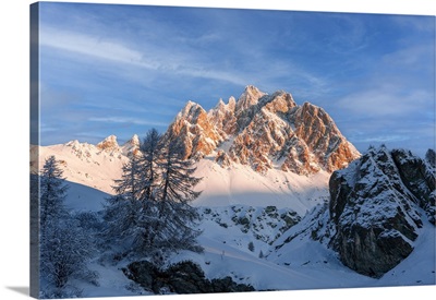 Rocky Peak Of Piz Lagrev, Engadin, Graubunden Canton, Switzerland