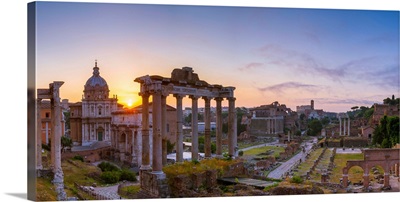 Rome, Lazio, Italy. Imperial fora at sunrise
