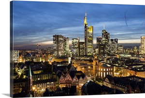 Romer Square and the financial district, Frankfurt am Main, Hesse, Germany image thumbnail