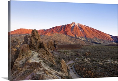 Roques De Garcia With Mount Teide In Background, Tenerife, Canary Islands, Spain