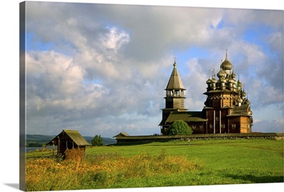 Russia, Karelia, Kizhi Island, The twenty-two domed Cathedral of the Transfiguration