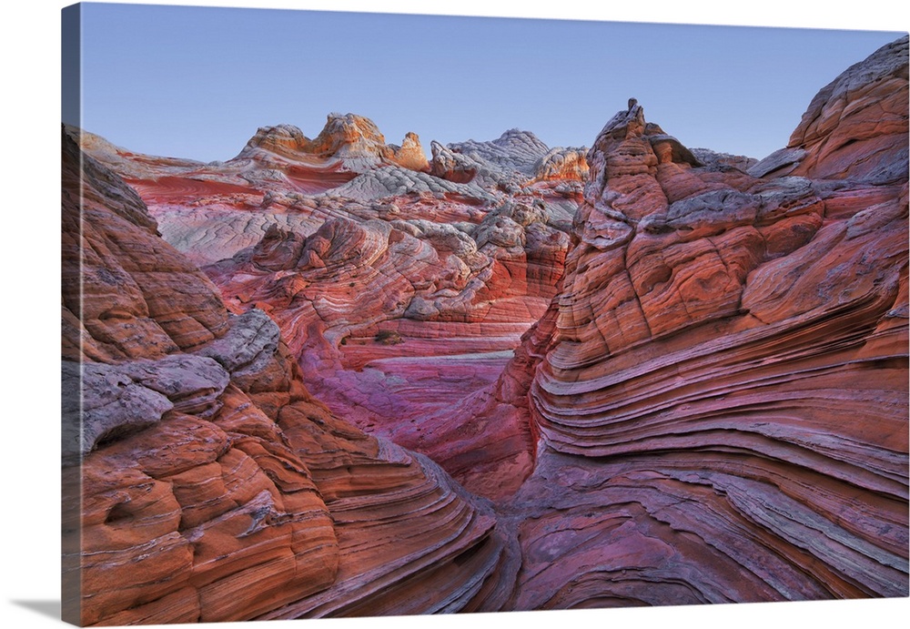 Sandstone erosion landscape in White Pocket. USA, Arizona, Coconino, Vermillion Cliffs, White Pocket. Colorado Plateau, Gr...