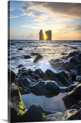Sao Miguel Island, Azores, Portugal, Sea Stacks And Seascape At Mosteiros