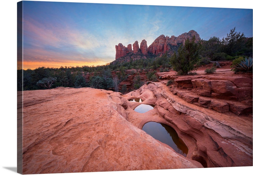 Seven Sacred Pools at sunset, Sedona, Arizona, USA