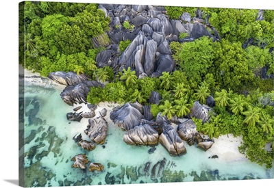 Seychelles, La Digue, Anse Source d'Argent Beach, Indian Ocean