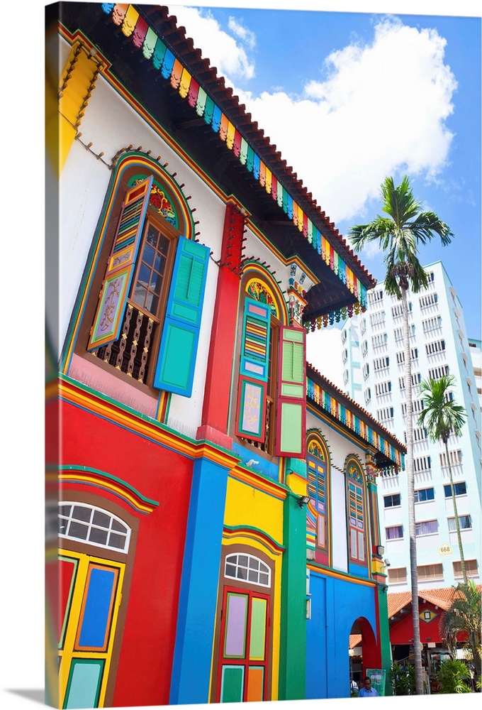 South East Asia, Singapore, Little India, Colourful Heritage Villa, once the residence of Tan Teng Niah