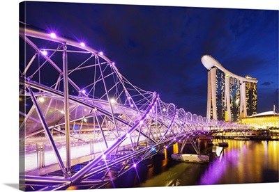 Singapore, Marina Bay Sands and Helix bridge