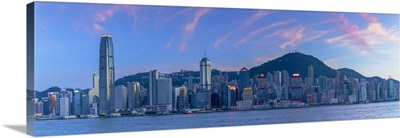 Skyline Of Hong Kong Island At Sunset, Hong Kong