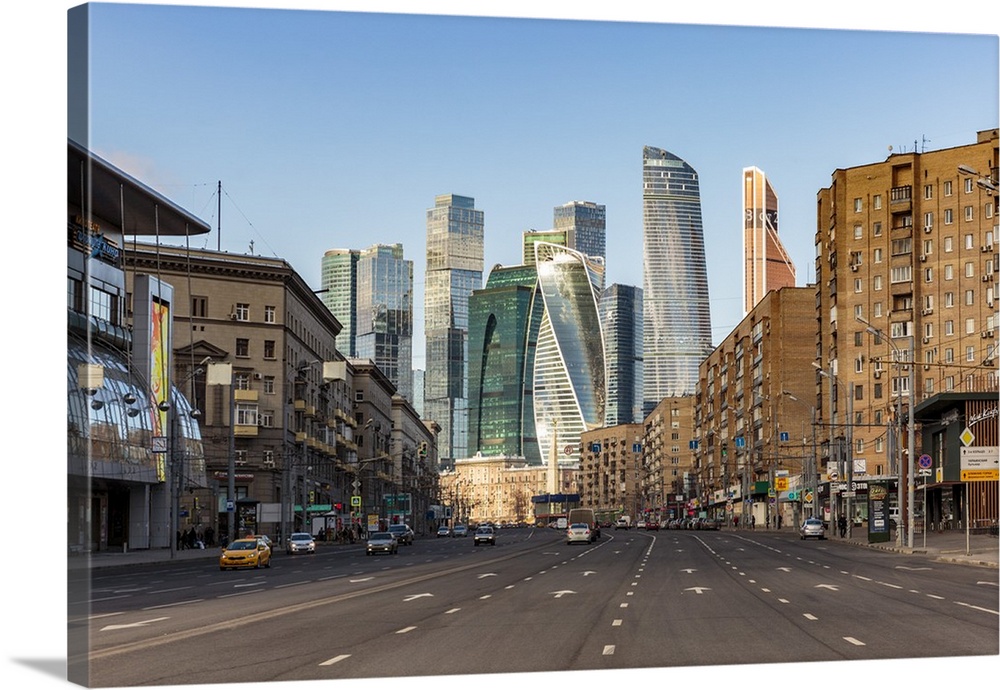 Russia, Moscow, skyscrapers of the Modern Moscow-City International business and finance development.