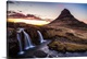 image thumbnail of Snaefellsness peninsula, Iceland. Midnight sun at the Kirkjufell mountain.