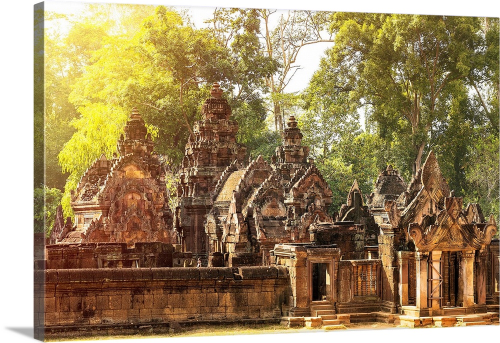 Southeast Asia, Cambodia, Siem Reap, Angkor Temples, The Khmer Hindu Temple At Banteay Srei