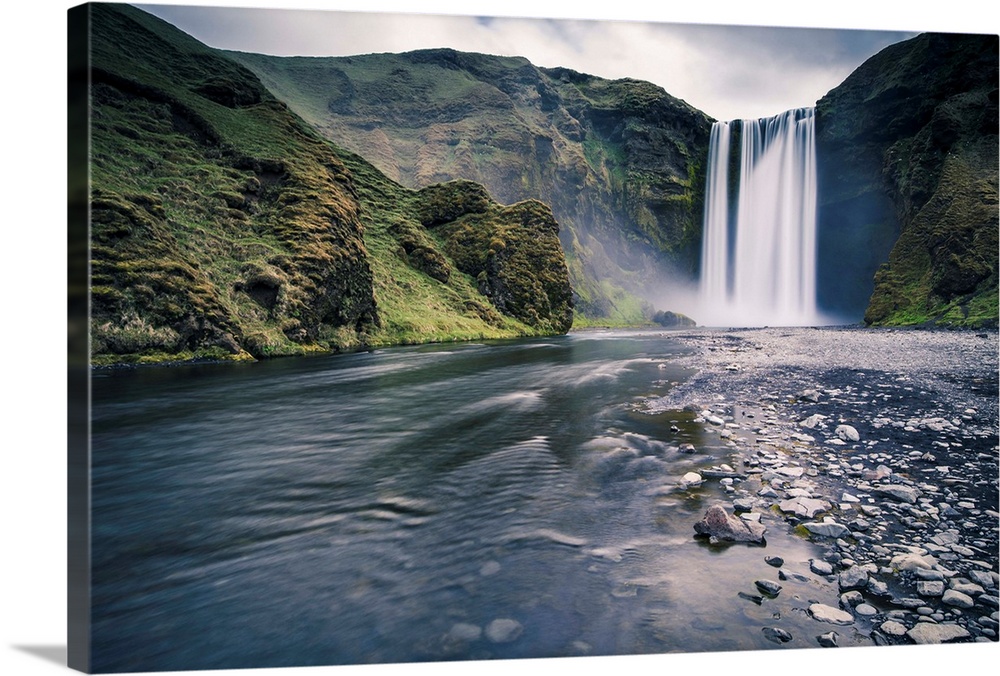 Southern Iceland. Skogafoss waterfall.