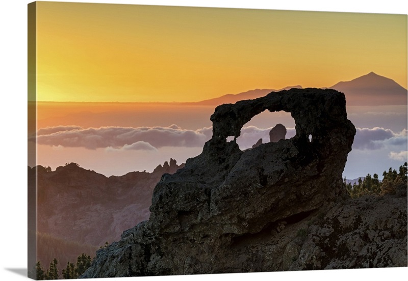 Spain, Canary Islands, Gran Canaria, Ventana Del Nublo Wall Art, Canvas