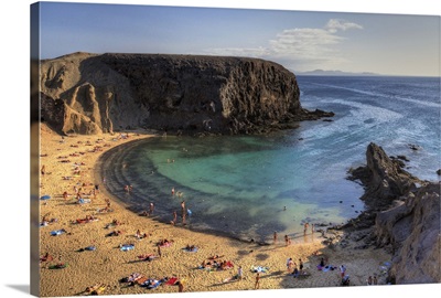 Spain, Canary Islands, Lanzarote, Punta del Papagayo, Papagayo beach
