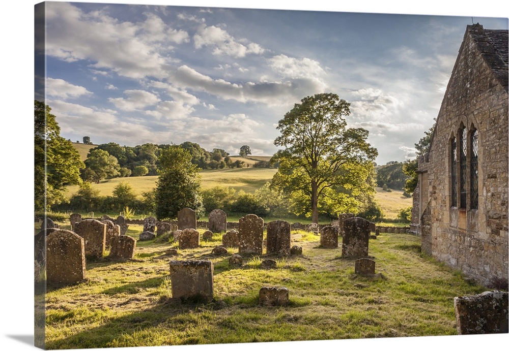 St Eadburgha's Church graveyard at Broadway, Cotswolds, Gloucestershire, England.