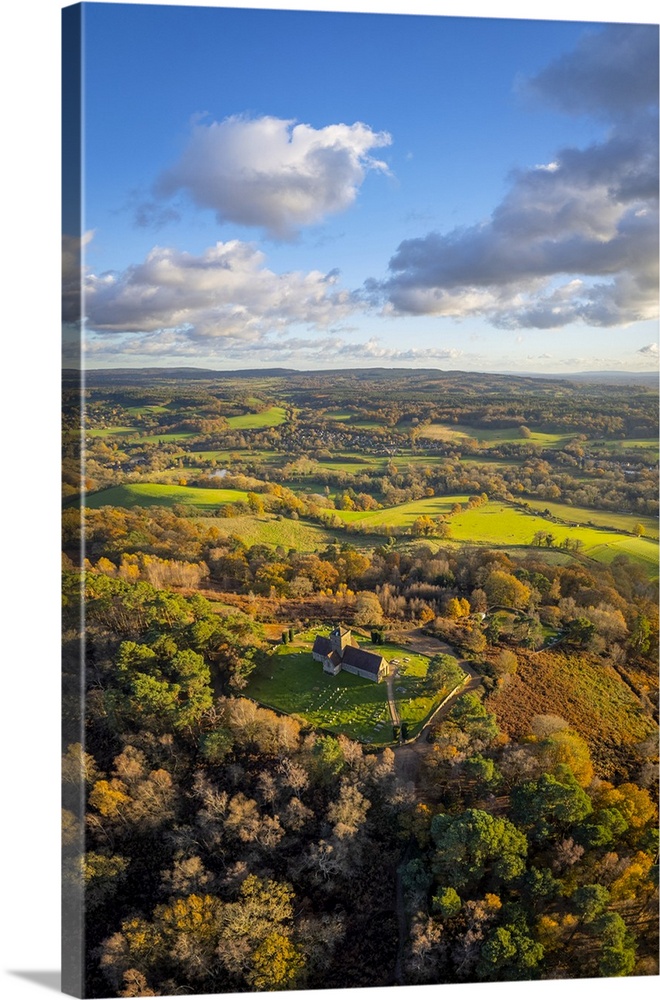 St. Martha's Church On The Pilgrims Way, North Downs, Surrey, England, UK