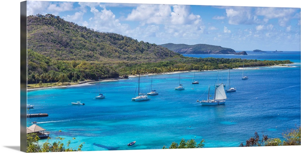 St Vincent And The Grenadines, Mustique, View Of Brittania Bay