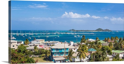 St Vincent And The Grenadines, Union Island, View Of Clifton Towards Palm Island