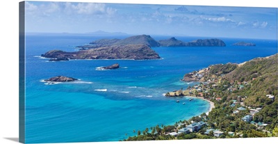 St Vincent And The Grenadines, View Of Friendship Bay, Petit Nevis And Isle A Quatre