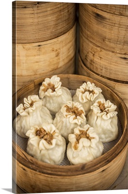 Steamed dumplings (steamed bun or Xiaolongbao), Qibao, Shanghai, China
