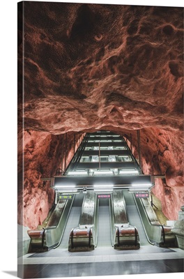 Stockholm, Sweden. Decorated underground metro station