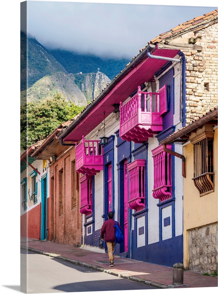 Street of La Candelaria, Bogota, Capital District, Colombia.