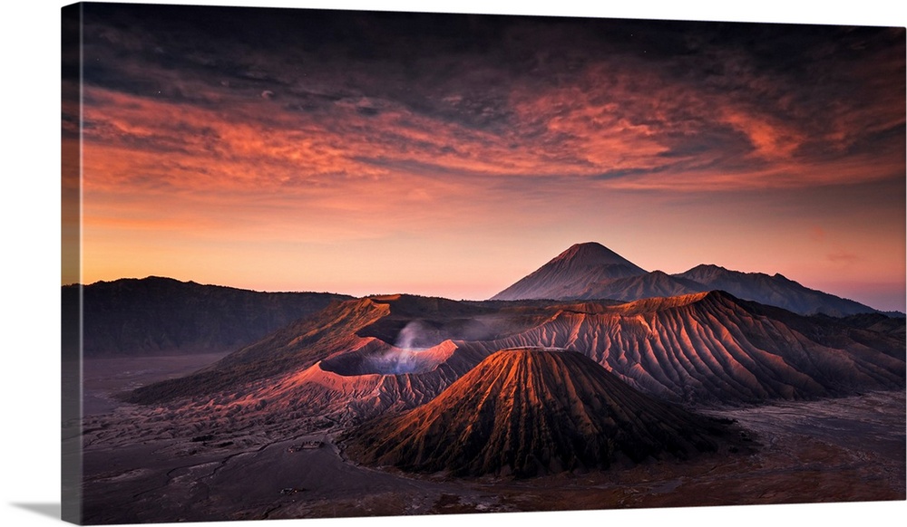 Sunrise In Bromo Volcano With Epic Colors, Giava Island