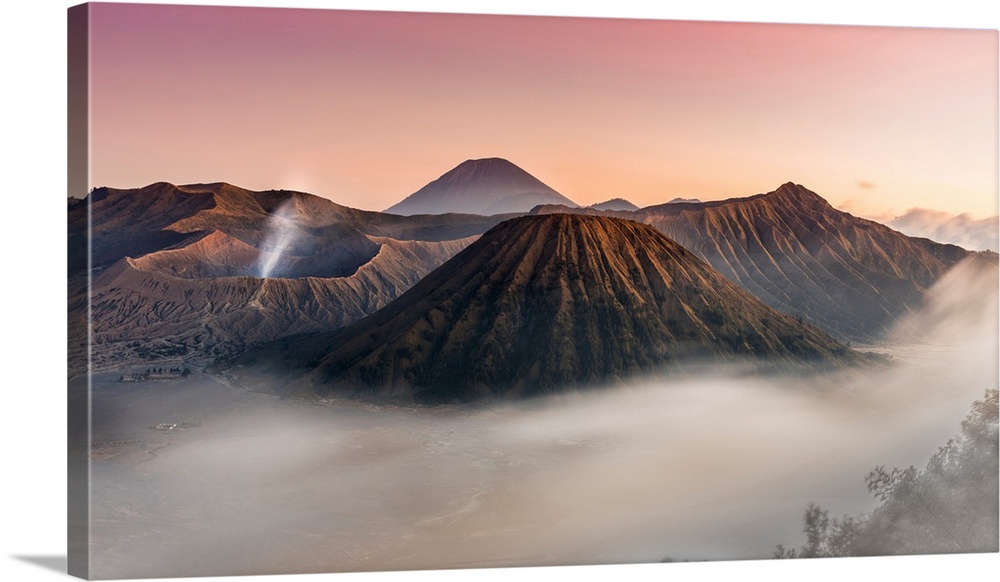 Sunset In Bromo With Mist, Giava Island