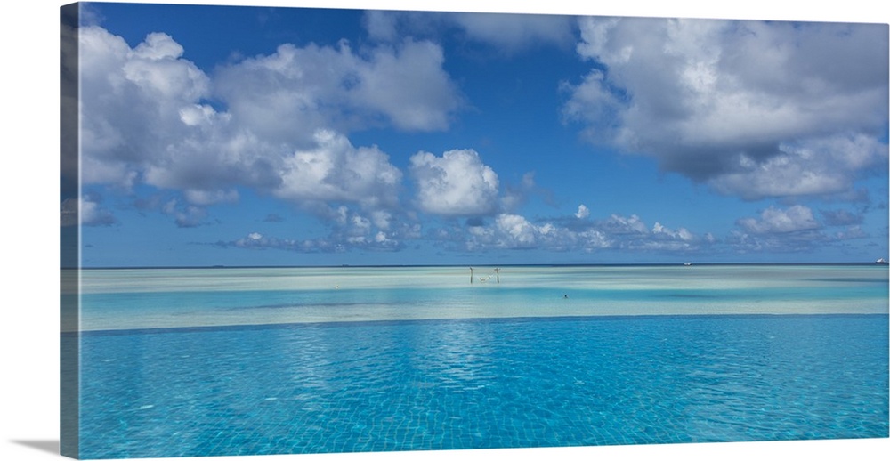 Swimming pool on Anantara Dhigu resort, South Male Atoll, Maldives.