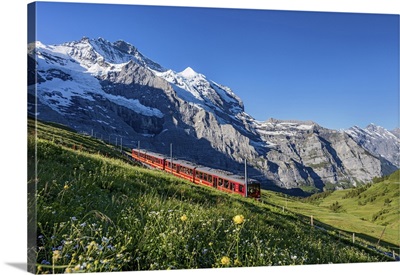 Switzerland, Berner Oberland, Kleine Scheidegg, Jungfraujoch Train