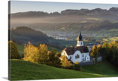 Switzerland, Canton Appenzell, Alpstein, Schlatt Village