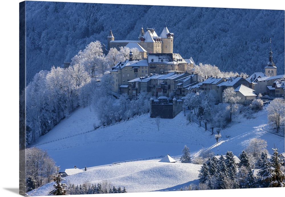 Switzerland, Canton of Fribourg, Gruyeres castle.