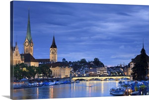 Switzerland, Zurich, Old town and Limmat River image thumbnail