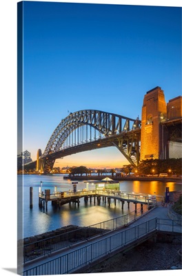 Sydney Harbour Bridge At Sunset, Sydney, New South Wales, Australia