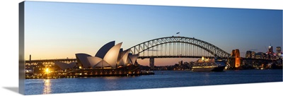 Sydney Opera House and Harbour Bridge, Darling Harbour, Sydney, Australia