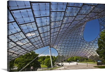 Tensile roof structure of the Munich Olympic Hall, Germany