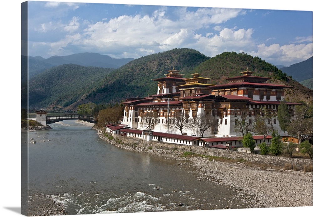 The 17th century Punakha Dzong (the Palace of Great Happiness) is the second oldest and second largest dzong in Bhutan, an...