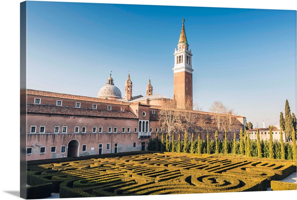 The Borges Labyrinth In San Giorgio Maggiore, Venice, Veneto, Italy.