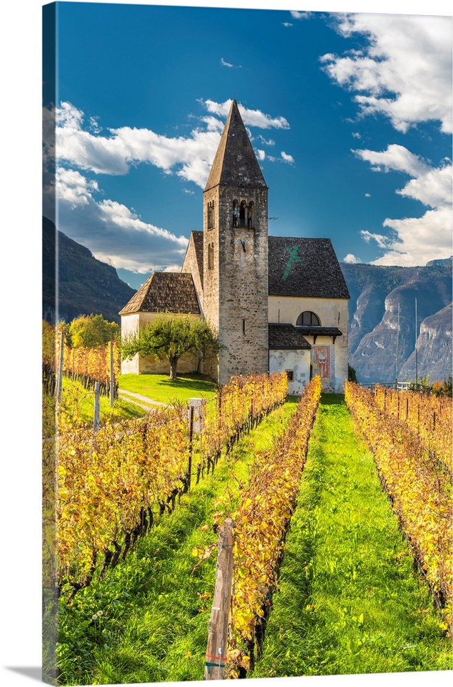 Mazon, Ora/Neumarkt, Province Of Bolzano, South Tyrol, Italy, Europe. The Church San Michele Arcangelo