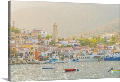 The Colorful Harbor And Saint Nicholas Church, Greece
