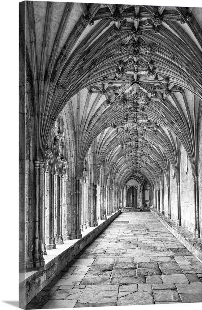 The Great Cloister of the Canterbury Cathedral, Kent, England. Kent, Western Europe, Canterbury, England.