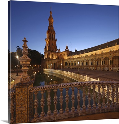 The Plaza de Espana is a plaza located in the Maria Luisa Park, in Seville, Spain