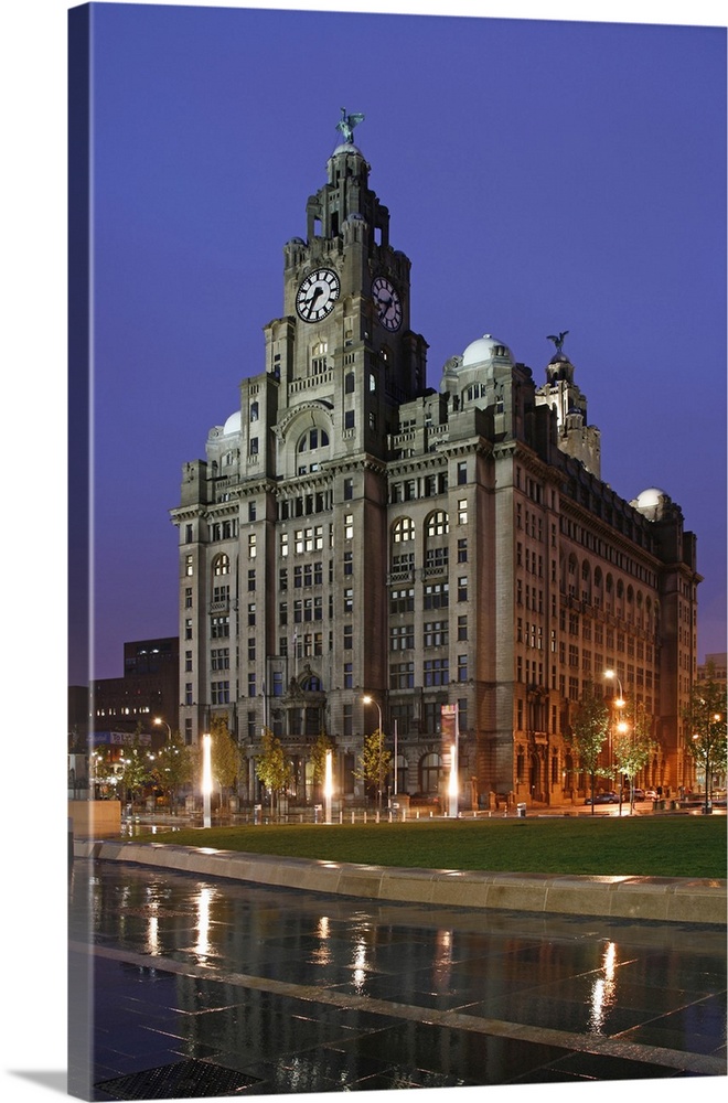 The Royal Liver Building is a Grade I listed building located in Liverpool, England. It is sited at the Pier Head and alon...